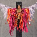 House Faerie Sculpture - Anniversary, Rings with Color