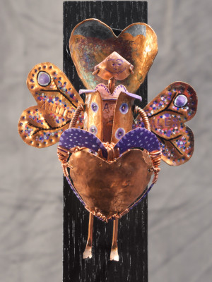 House Faerie Sculpture - Anniversary: Tiny Hearts with a Smile